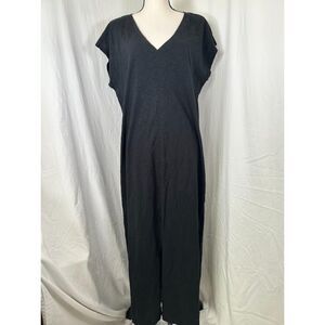 Soft Cotton Maxi Dress Black V-neck Universal Thread Boho Beach Womens Large